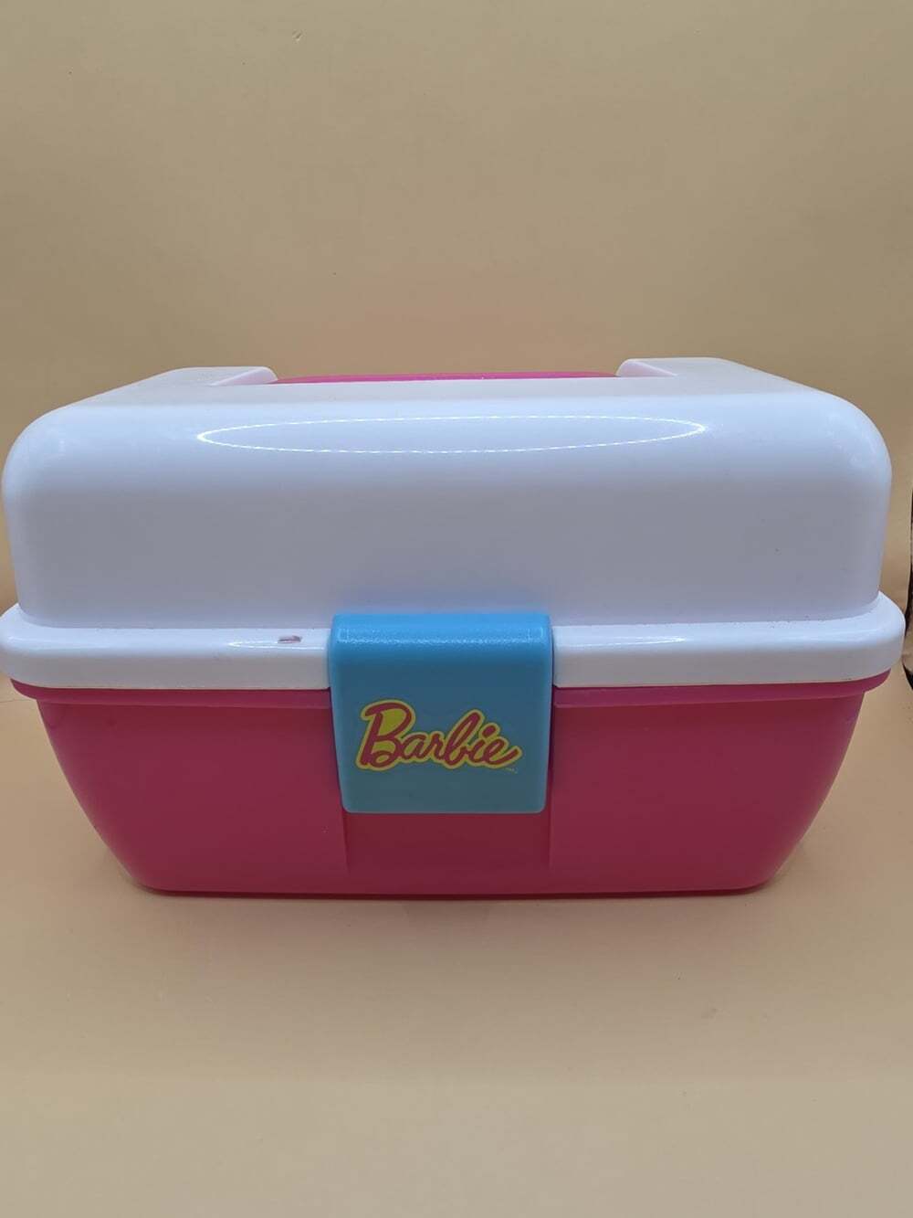 2011 Shakespeare Barbie Fishing Tackle Box Pink White Blue